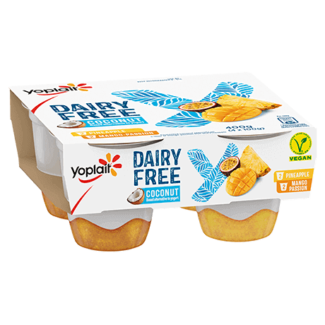 Yoplait Dairy Free Pineapple And Mango-Passion Fruit 4-pack