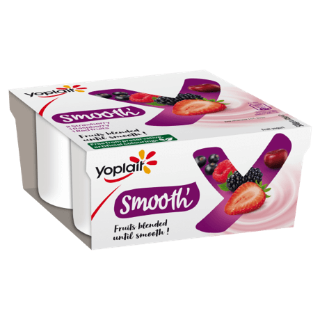 Yoplait Smooth Strawberry, Raspberry and Red Fruits 4-pack